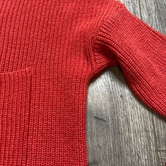 Madewell Thompson Pocket Pullover Sweater Size XXS Heather Red - Picture 6 of 11